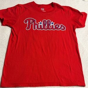 Mens Red Phillies Tee size M